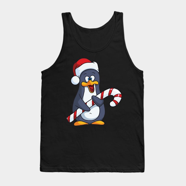 Christmas Penguin Tank Top by JoyFabrika